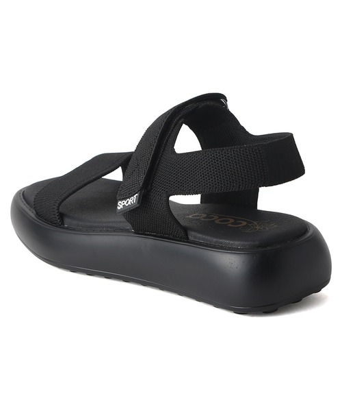 「coca(ANDEX shoes product)」 フラットサンダル MEDIUM ブラック レディース_画像3