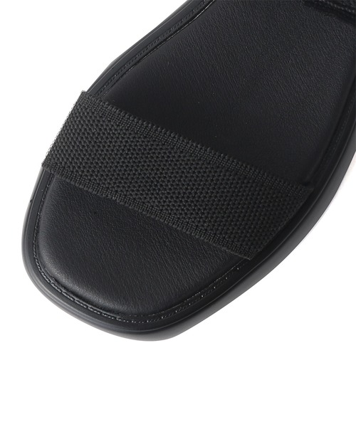 「coca(ANDEX shoes product)」 フラットサンダル MEDIUM ブラック レディース_画像4