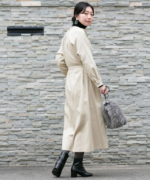 「KBF+」 長袖ワンピース ONE パープル レディース_画像7