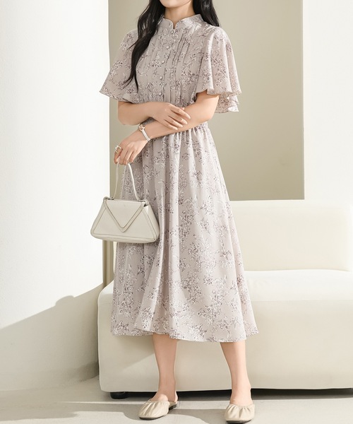 「Lace Ladies」 半袖ワンピース FREE グレイッシュベージュ レディース_画像7