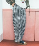 ワイドパンツ パンツ Gardenタックプリン...の詳細画像3