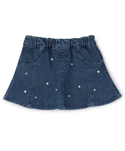petit main スカート パールデニムフレアスカパン キッズ 子供服