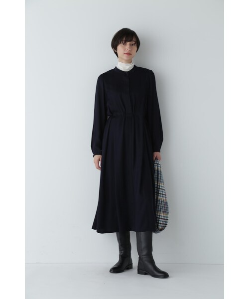 「human woman」 長袖ワンピース MEDIUM ネイビー レディース_画像3