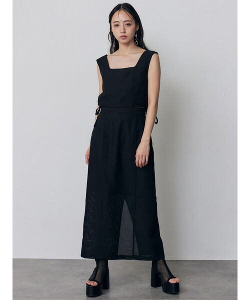 MURUA（ムルーア） 厚底 サンダル 夏 メッシュシアーブーツサンダル