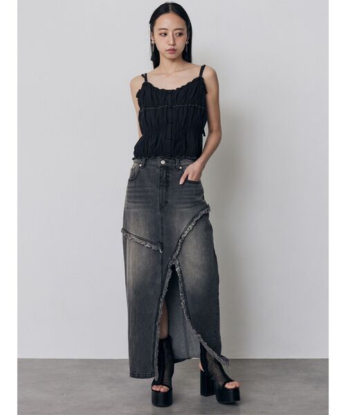 MURUA（ムルーア） 厚底 サンダル 夏 メッシュシアーブーツサンダル