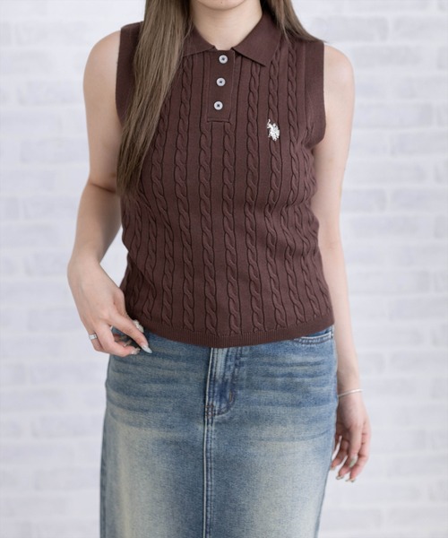 U.S. POLO ASSN.（ユーエスポロアッスン） ニット セーター ケーブル