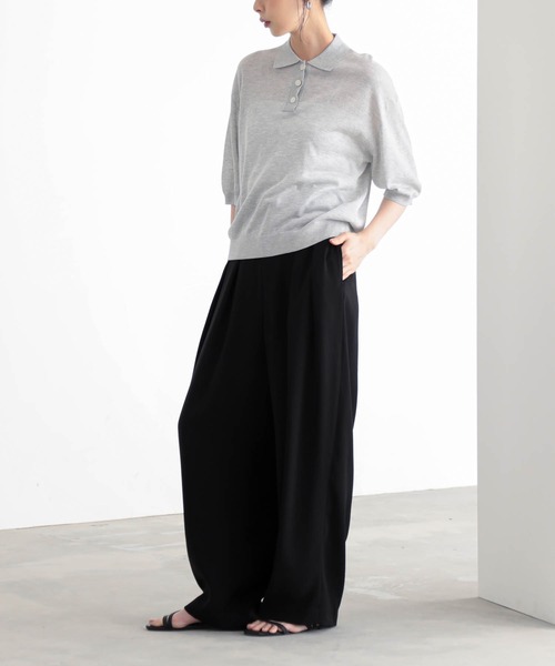 SLDO.ダブルクロスストレッチリ ブパンツ ロングパンツブラックサイズ XXL for/c（フォーシー） スラックス パンツ 「低身長/高身長向けサイズ有
