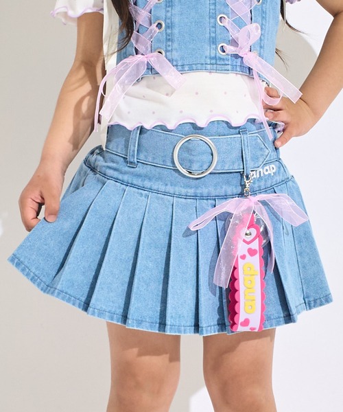 ANAP kids（アナップキッズ） スカート リボンチャーム付 フェイク