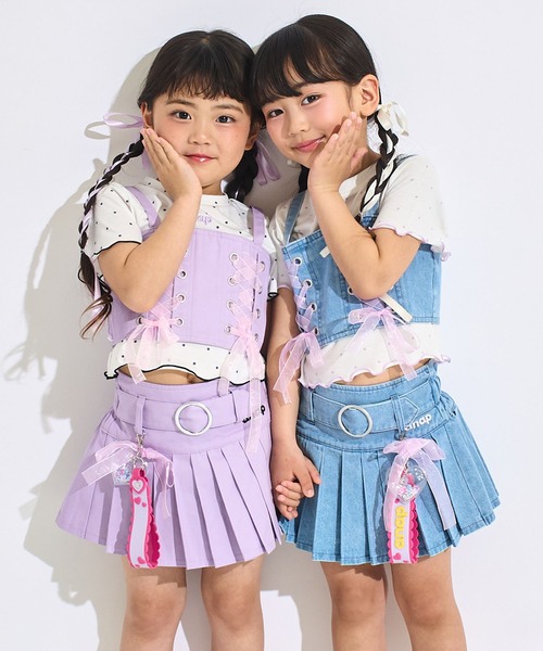 ANAP kids（アナップキッズ） スカート リボンチャーム付 フェイク