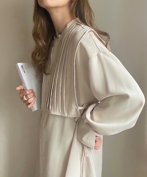 「junoah」 長袖ワンピース X-LARGE ブラック レディース_画像7