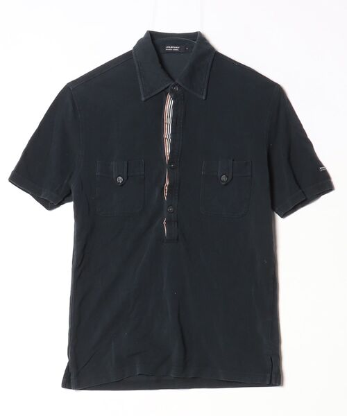 新品同様品 BURBERRY BLACK LABEL 半袖ポロシャツ ブラック2 BURBERRY BLACK LABEL（バーバリーブラックレーベル） 半袖ポロシャツ