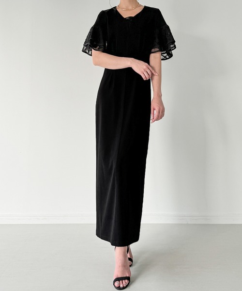 「junoah」 半袖ワンピース MEDIUM アイボリー レディース_画像6