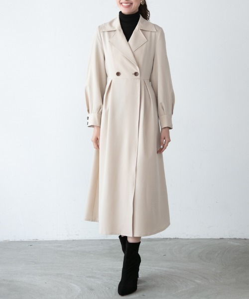 「M.deux」 長袖ワンピース MEDIUM ベージュ レディース_画像4