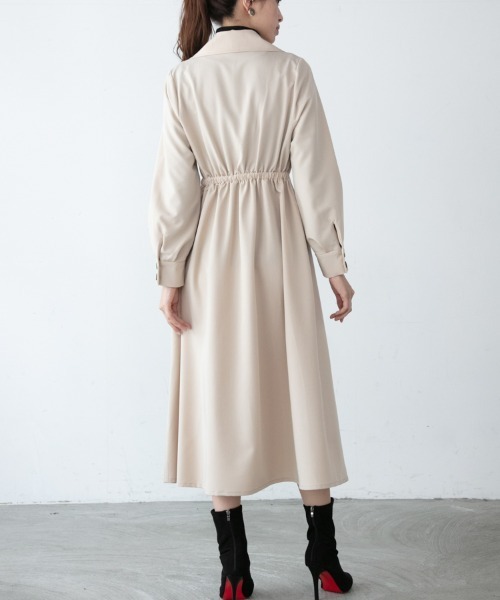 「M.deux」 長袖ワンピース MEDIUM ベージュ レディース_画像6