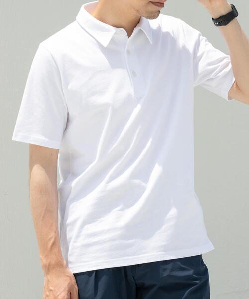 「URBAN RESEARCH ROSSO MEN」 半袖ポロシャツ LARGE ネイビー メンズ_画像2