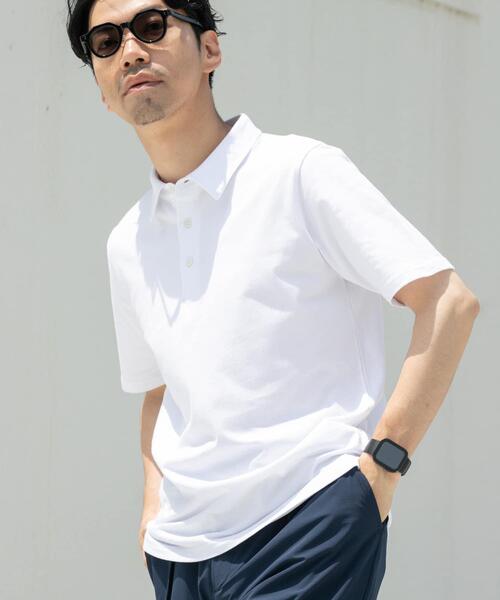 「URBAN RESEARCH ROSSO MEN」 半袖ポロシャツ LARGE ネイビー メンズ_画像4