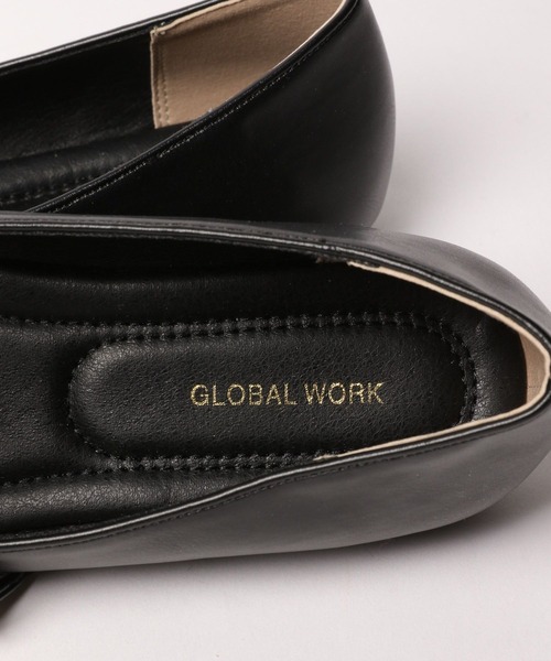 「GLOBAL WORK」 フラットパンプス L ブラック レディース_画像3