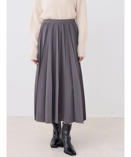 TONAL（トーナル） ロング スカート ハンドプリーツスカート