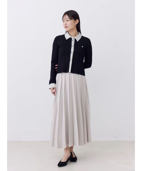 TONAL（トーナル） ロング スカート ハンドプリーツスカート