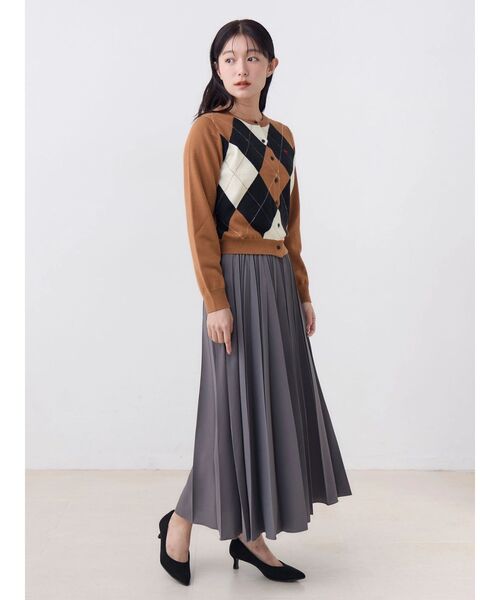 TONAL（トーナル） ロング スカート ハンドプリーツスカート