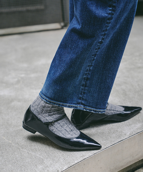 FLAT（フラット） シューズ 「追加」ポインテッドワンストラップ