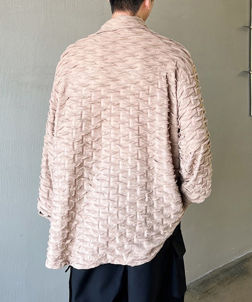 「aimoha」 長袖シャツ MEDIUM ベージュ メンズ_画像7