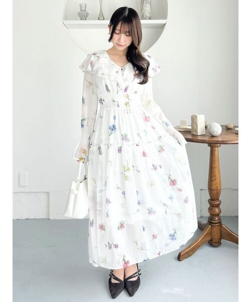 dazzlin ワンピース dazzlin（ダズリン） ワンピース ラッフルフラワーワンピース