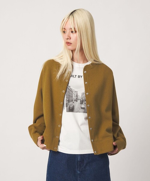 ビューティー＆ユース リングボタン カーディガン BEAUTY＆YOUTH UNITED ARROWS カーディガン ダブルフェイス リング