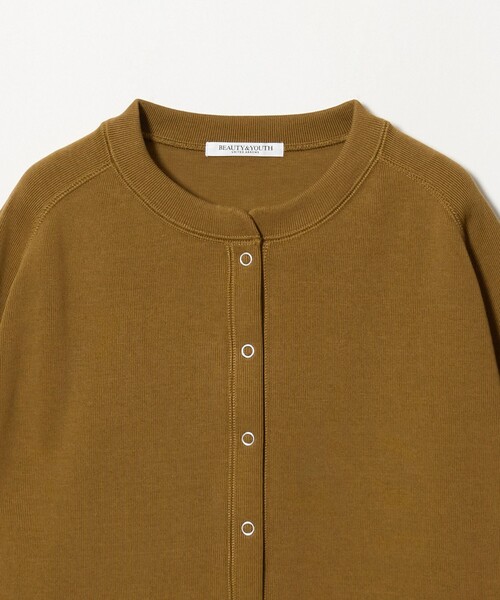 ビューティー＆ユース リングボタン カーディガン BEAUTY＆YOUTH UNITED ARROWS カーディガン ダブルフェイス リング