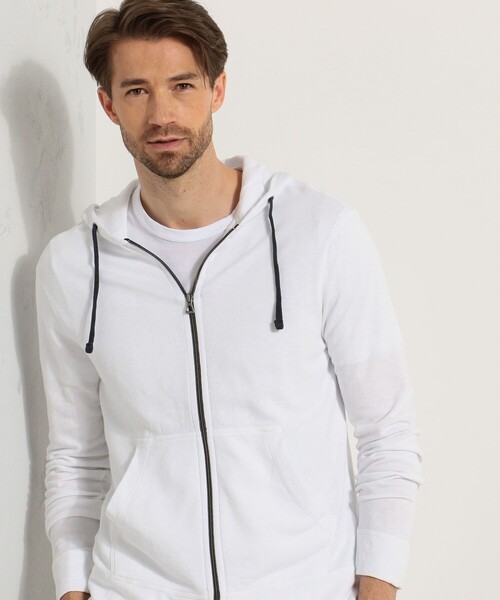 JAMESPERSE パーカー ホワイト size2 JAMES PERSE（ジェームスパース） パーカー バックパイル スエット
