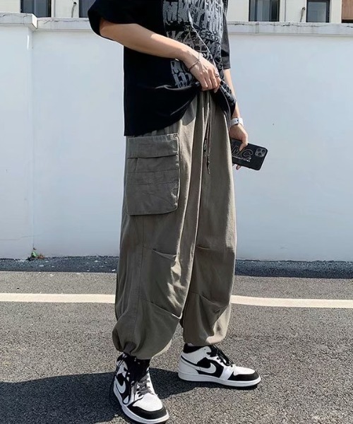 ミマ カーゴパンツ 「ミマ」裾絞りパラシュートカーゴパンツ