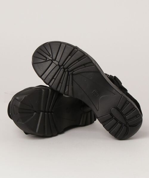 【エムエムシックス】レザー サンダル マジックテープ ブラック MM6 MAISON MARGIELA エムエムシックス メゾン マルジェラ