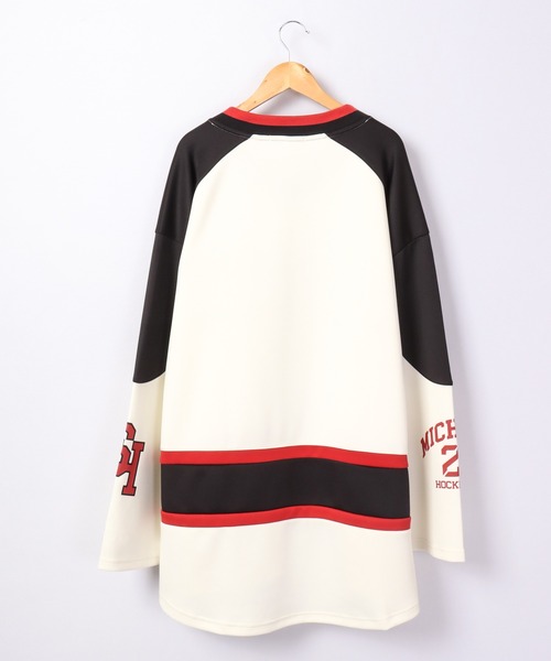 SUGGESTION tシャツ ロゴワッペンホッケーシャツ 2022AW メンズ