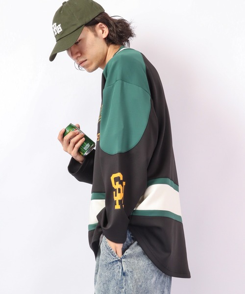 ヒロ@YK SUGGESTION tシャツ ロゴワッペンホッケーシャツ 2022AW メンズ