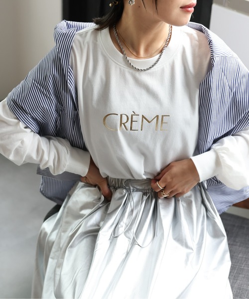 PEOPLESTYLE 長袖 Tシャツ ロゴ ロンＴ おしゃれ ルーズ レトロ AZUL BY MOUSSY | ルーズロングスリーブロゴTシャツ (Tシャツ