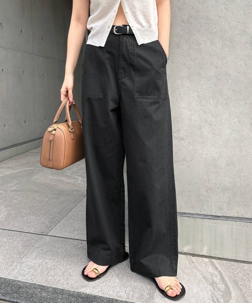 ワイドパンツ パンツ 「新色・新サイズ追加」ワイドベイカーパンツ（S/M/L/XL/トールサイズ) レディース | andme | 28