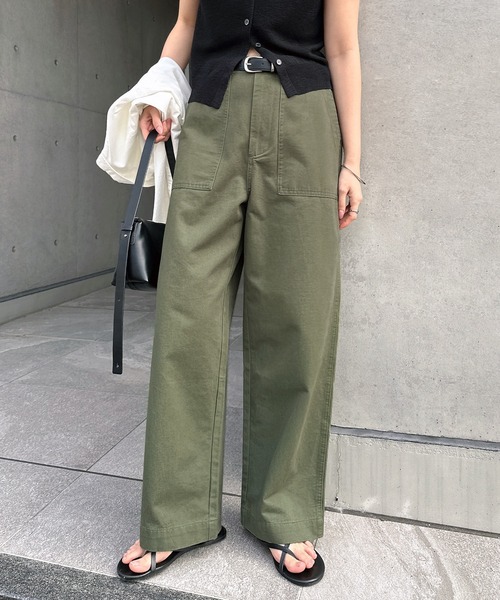 andme（アンドミー） パンツ 「3サイズ展開」ワイドベイカーパンツ