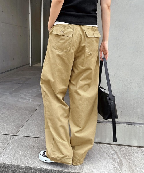 ワイドパンツ パンツ 「新色・新サイズ追加」ワイドベイカーパンツ（S/M/L/XL/トールサイズ) レディース | andme | 11