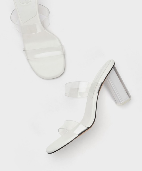 ストラップヒールサンダル　23.5㎝ CHARLES ＆ KEITH サンダル Fia ファイア ジェムストラップ