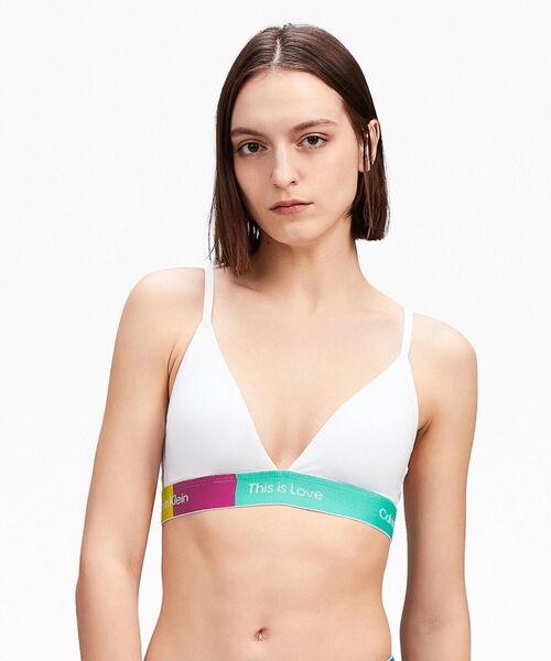 [ ] ライトリーライントライアングルブラ ★人気★ Calvin Klein Underwear ブラジャー Icon Cotton ライトリー