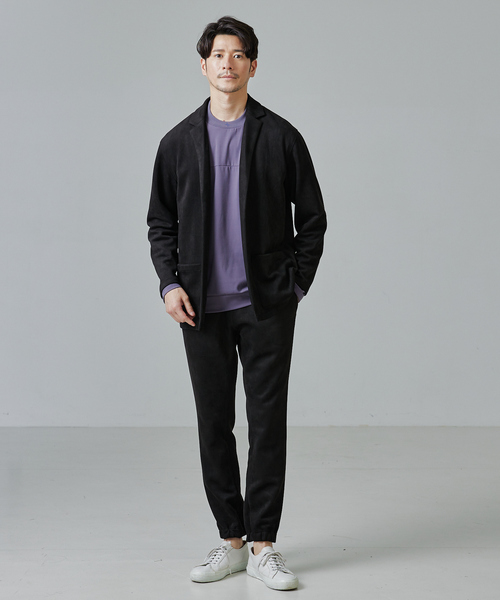 【ネイビー】【セットアップ対応】シルキー ネオスエード ジョガーパンツ セットアップ対応】シルキー ネオスエード ジョガーパンツ （パンツ
