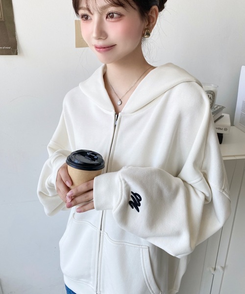 25％OFF 5252BYOIOI 胸ワンポイントロゴ刺繍裏毛ZIPパーカー※送料無料 GERRY パーカー 「GERRY/ジェリー」裏毛 ワンポイントロゴ刺繍