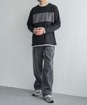 tシャツ ミニ裏毛切り替えロンT メンズの詳細画像1