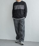 tシャツ ミニ裏毛切り替えロンT メンズの詳細画像2