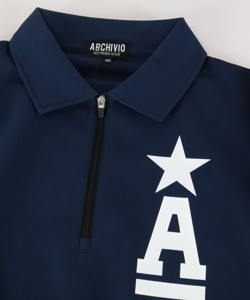 【新品】ARCHIVIO ネイビー ポロシャツ 38 新品】ARCHIVIO ネイビー ポロシャツ 38