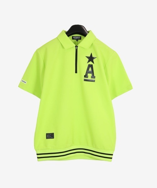 archivio ポロシャツ 38サイズ 緑 archivio ポロシャツ 「MENS」UV速乾カノコハーフジップ