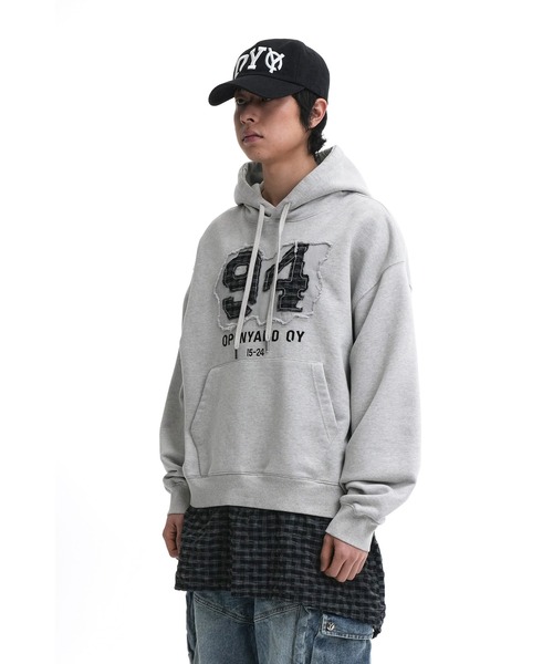 OY パーカー 「OY/オーワイ」 LAYERED CHECK SHIRTS HOODIE