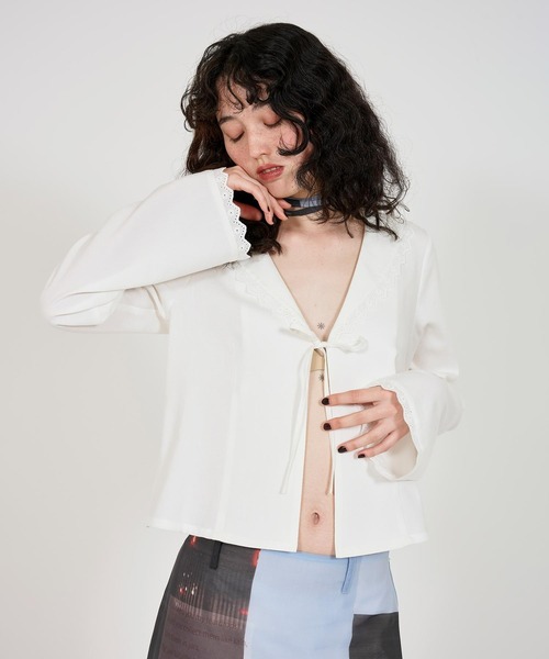 TINA：JOJUN（ティーナジョジュン） ブラウス シャツ ショールカラー