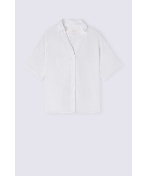 tシャツ リネンファブリック 半袖シャツ レディース Intimissimi tシャツ リネンファブリック 半袖シャツ レディース