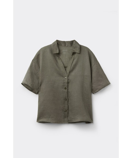 tシャツ リネンファブリック 半袖シャツ レディース Intimissimi tシャツ リネンファブリック 半袖シャツ レディース